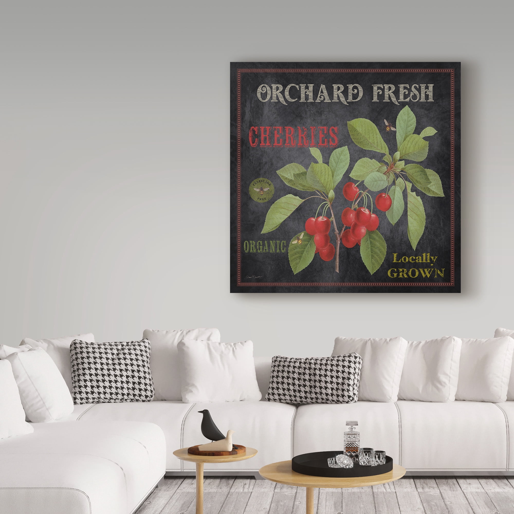 Jean Plout 'Orchard Fresh Cherries' Canvas Art