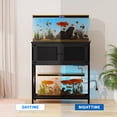 thumbnail image 3 of UVANIOHOM 20-29 Gallon Fish Tank Stand, 330 lbs, Power Outlets, RGB LED & Storage Cabinet, Black, 3 of 13