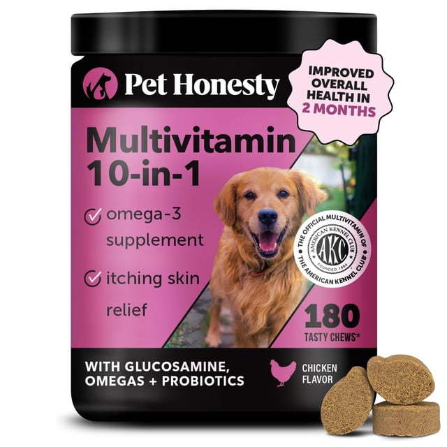 Multivitamínico para perros Pet Honesty 10 en 1 Health & Heart, 180 unidades