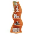 thumbnail image 2 of Fnova 70" 5-Tier Corner Shelving Unit, Modern Tall Storage Shelf Bookcase Plant Stand Organizer Unit for Home Office Living Room Bedroom, Orange, 2 of 12