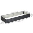 thumbnail image 3 of Outsunny 95" x 36" x 12" Galvanized Raised Garden Bed for Flowers, Grey, 3 of 10