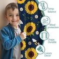 thumbnail image 3 of Blackout Kids Curtains,DarkBlue Sunflower Bee Pattern Childrens Insulated Curtains Set Of 2,Bedroom Essentials,Toddler Room Decor 42"x54", 3 of 5