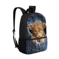 thumbnail image 2 of Uorisanigo 17 inch Baby Highland Cow School Backpack Bag for Boys Girls, 5-12 Year Kids School Bag Bookbags Breathable Daypack for Schools, Travel & Sports, 2 of 6