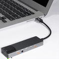 thumbnail image 3 of Tarjeta de sonido externa 6 en 1 para computadora, USB 5.1, convertidor de audio multifunción para portátil, tarjeta de sonido de aluminio., 3 of 6