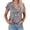 Grey, variant on Women's V Neck T Shirts Leopard Camo Print Short Sleeve Tee Tops Pleated Summer Casual Loose Fit Workout Blouses