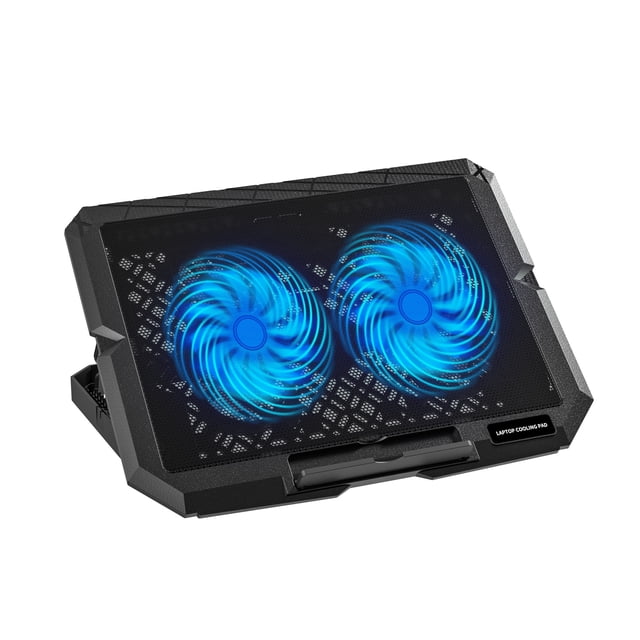 7-Gear Height Adjustable Laptop Cooling Stand, Ultra-Quiet Variable Speed Fan Base, Portable Desktop Laptop Cooler Riser for 10-17 Inch Laptops Gaming & Office Use