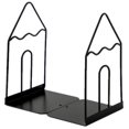 thumbnail image 1 of 1 Pair Bookends Book Stand Holder Desk Office Magazine Organizer Non-Slip Shelf Holder Black, 1 of 5