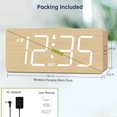 thumbnail image 6 of DreamSky Wooden Digital Alarm Clock with Wireless Charging for Bedroom, Bedside Nightstand Clock with Charger Station, USB Port, Large Numbers, Adjustable Volume, Brightness Dimmer, DST, 6 of 6