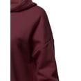 thumbnail image 5 of A2Y Women's Relax Fit Long Sleeve Kangaroo Pockets Hoodie Sweatshirts Dark Burgundy 3XL, 5 of 6
