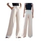 thumbnail image 4 of Lucakuins Pantalones de pierna ancha para mujer Pantalones de cintura alta elásticos casuales sueltos de color sólido con bolsillo para el trabajo Lucakuins moda, 4 of 9