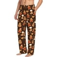 thumbnail image 2 of Goofa Christmas Gingerbread Cookies Pattern Printed Soft Pajama Pants for Men, Wide Leg Comfy Casual Lounge Yoga Pants-, 2 of 9