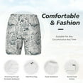 thumbnail image 5 of Lsque Mens Swim Trunks Vintage Sailboats Pattern - Bathing Suit Compression Liner - Beach Swim Shorts Swimwear - (S-3XL) - Stretch Quick Dry -Large, 5 of 9