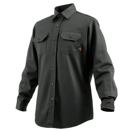 VEVOR Flame Resistant Welding Jacket, 7oz. FR Shirts for Men, Machine Washable Cotton Heat-Resistant Welding Shirt, Meets ATPV 9.2 Cal/cm² Arc Rating - XL Size