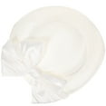 thumbnail image 4 of SHISUYAN Chapeau de Melon pour Femme Robe de Fête de Mariage Chapeau d'Halloween (Blanc), 4 of 6
