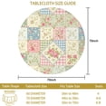 thumbnail image 3 of Pioneer Flower Floral Print Pattern Round Tablecloth 60 X 60 Inch, Wrinkle Resistant Wipeable Table Cloth for Kitchen Dining Picnic Patio Party, 3 of 6