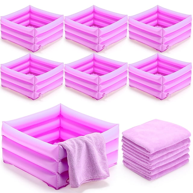 Kit de spa para pies FillTouch para niñas y niños con baño para pies y toallas