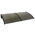 thumbnail image 5 of HomGarden 40’’ x 80’’ Outdoor Window Front Door Awning Canopy W/ Bracket, Pack of 2 Polycarbonate Patio Garden Cover for Rain, Snow and UV Protection, Brown, 5 of 10
