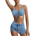 thumbnail image 3 of OSFVNOXV Bikinis for Women Two Piece Push Up Bra Tie Front Bikini Top Soft Comfy Boy Shorts Swimwear Bathing Suits, 3 of 3