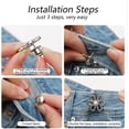 thumbnail image 4 of Topboutique Jeans Button 8 Sets Flower Waist Tightener Adjustable Waist Buckle Extender Set Detachable Pant Waist Tightener No Sewing Waistband Tightener for Loose Jeans, Pants, Skirts, 4 Colors, 4 of 7