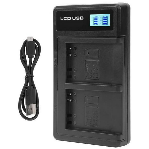 Overcharge Protection Battery Charger Plastic Dual Charger For Dual Camera Lcd Display