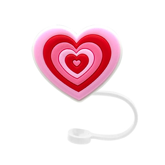 Product Category Straw Cap for Straw Silicone Cute Cartoon Decoration - Valentine’s Day Edition for Straw Accessories