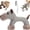 A, variant on Linen Safari Companions, Squeaky Dog Chew Animals, Dog Toy with Squeaker, Strudy Linen Fabric, for Small Medium Dogs (D)