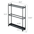 thumbnail image 5 of Yamazaki Home Rolling Towel Rack, Black, Steel,  Holds 4 bath towels, 1 bath mat, Supports 12.1 pounds, Handles, 5 of 5
