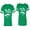 Men Green / Women Green, variant on Love Her Him To Death Unisex Couple Matching Cotton Jersey style T-Shirt Contrasting stripes on sleeves (Men Green / Women Black) (Men S / Women S)
