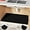 Black, variant on Secret Scope Under Sink Mat for Kitchen, Silicone Waterproof Liner, Flexible Organizer Tray with Drain Hole, 3.3 Gallons Capacity, Easy to Clean (Black, 34x22)