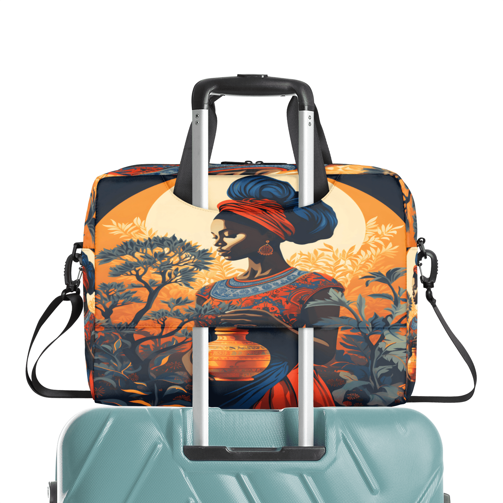 Herdesigns African American Black Women Laptop Bag for Women Men, Computer Case Briefcase Messenger Bags, 15-15.6 inch Laptop Sleeve Shoulder Bag