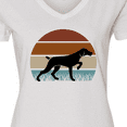thumbnail image 4 of Inktastic Hunting Dog Retro Sunset Women's V-Neck T-Shirt, 4 of 5