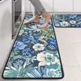 thumbnail image 2 of Kitchen Rugs Sets Of 2,Pioneer Flower Floral Print Pattern Anti Fatigue Kitchen Mat Rugs Non Slip Washable,Decorative Kitchen Floor Mats for Kitchen,Sink,Laundry,17"x47"+17"x47", 2 of 5
