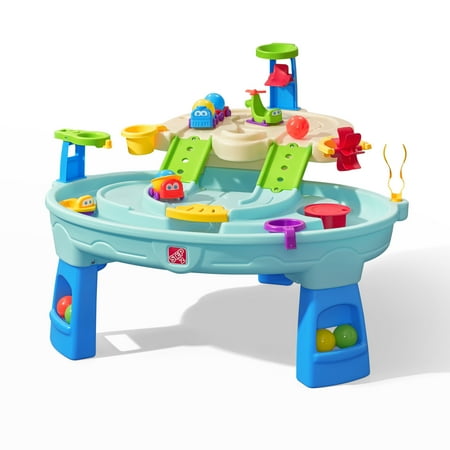 Step2 Ball Buddies Adventure Center Blue Plastic Sand & Water Table for Toddlers