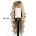 thumbnail image 3 of Hair Tracks Women'S Change Long Curly Hair Fiber Headgear Water Shape Full of Personality Long Water Wavy Wig Trippy Hair Bundles Weiweigg C, 3 of 6