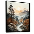 thumbnail image 2 of Designart "Foggy Wonder Of The Mountain Mornings II" Landscape Mountains Floater Framed Canvas Art Print, 2 of 5