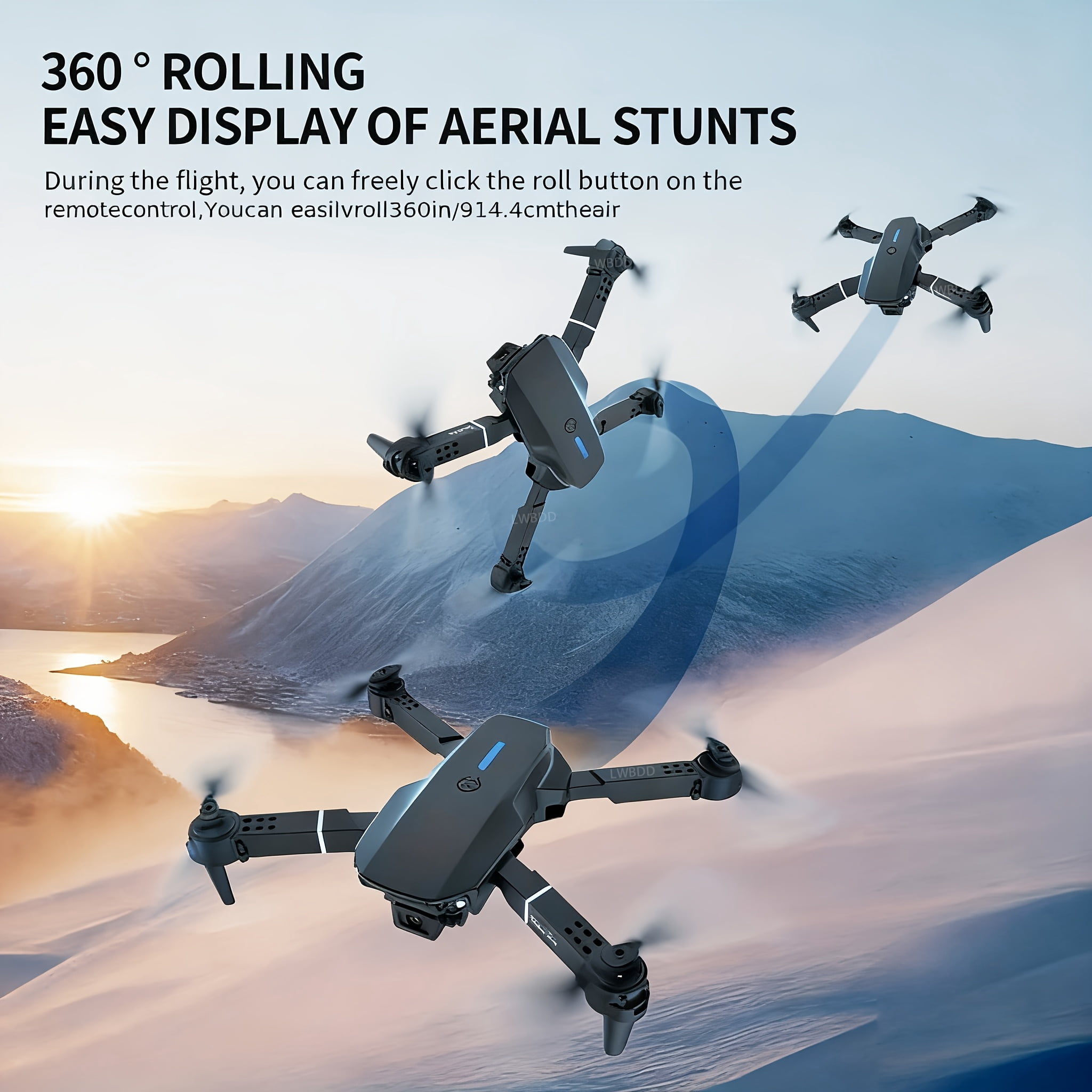 E88 Folding Drone with Camera: Brushless Motor, 15 Min Flight, Remote Control for Beginners & Premium Users