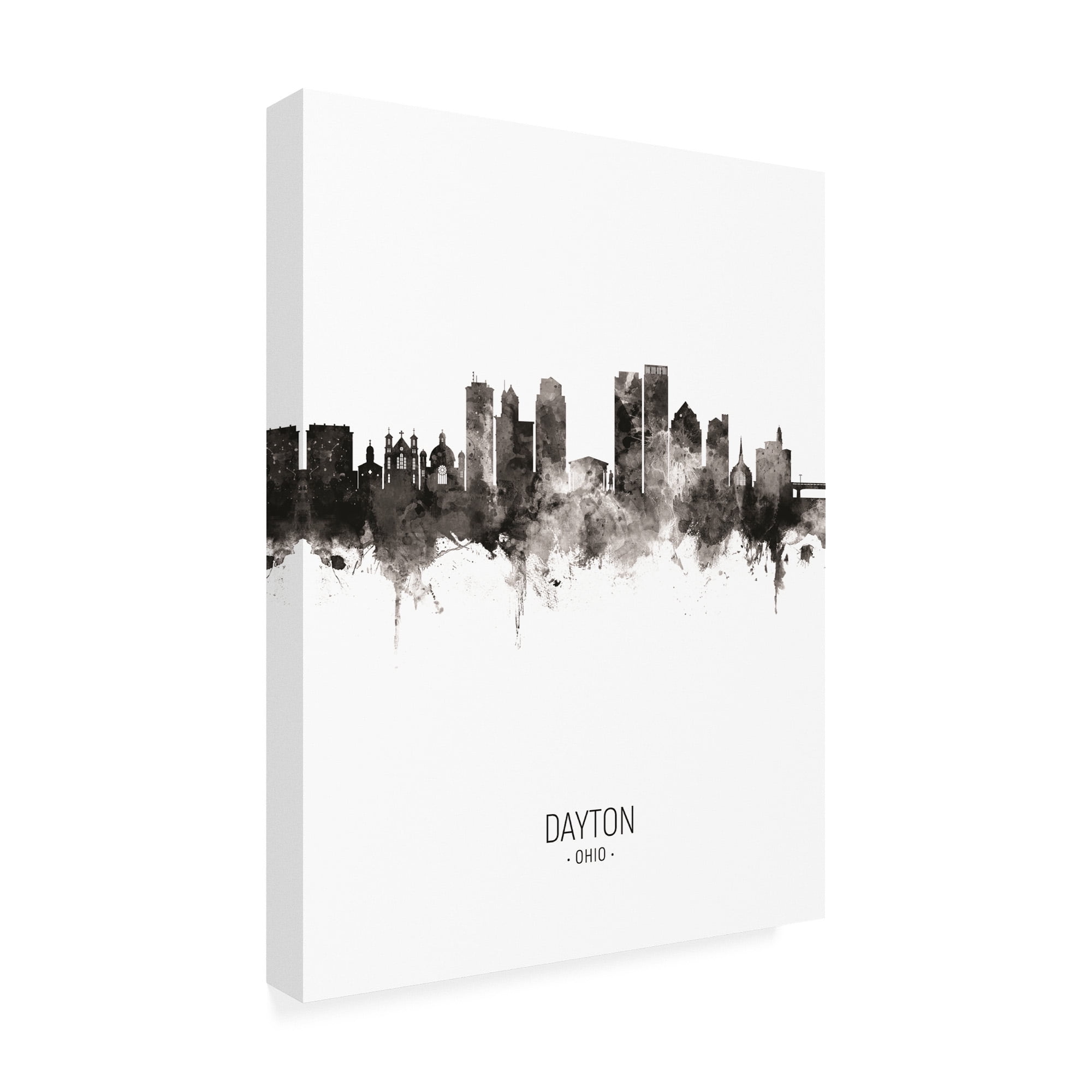 Trademark Fine Art 'Dayton Ohio Skyline Portrait II' Canvas Art by Michael Tompsett