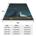 thumbnail image 3 of Cauagu Farm Dog Duck Moonlight Pattern Flannel Bed Blankets,Fleece Blanket Comfortable Air Conditioning Blanket for Sofa Bed Travel Couch & Living Room -50"x40", 3 of 8