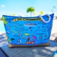 thumbnail image 2 of Rockin Caribbean Souvenirs Gifts Beach Bags for Women, Mesh Oversized Beach Totes Shoulder Handbags with Zipper, Caribbean Collectible Souvenir Beach Bag Gifts, 2 of 3