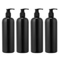 thumbnail image 1 of Black Press-type Storage Bottles for Lotion Shower Gel and Hand Sanitizer Portable Reusable 4pcs, 1 of 4
