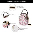thumbnail image 4 of FORMRS Crossbody Bag for Women Quilted Travel Shoulder Cell Phone Purse with Chain Strap Handbag, Pink Popsicle Pattern, 4 of 7