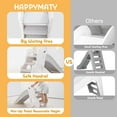 thumbnail image 5 of Toddler Slide for Kids Indoor Baby with Climber Ball Pit Slide in Pearl White Kids Indoor Freestanding Playset with Basketball Hoop, 5 of 6