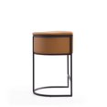 thumbnail image 3 of Manhattan Comfort Cosmopolitan 33.8 in. Camel and Black Metal Counter Height Bar Stool, 3 of 3
