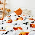 thumbnail image 3 of Halloween Blanket Pumpkin Spider Webs Black Bat and Witch Blanket Halloween Decor Super Soft Flannel Throw Blanket for Bedding Sofa and Travel 60"X80", 3 of 6