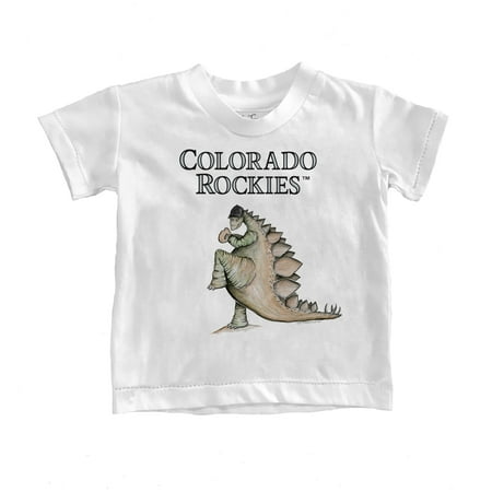 

Infant Tiny Turnip White Colorado Rockies Stega T-Shirt