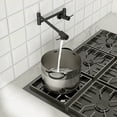 thumbnail image 5 of Modern Wall Mounted Pot Filler Faucet, Single Hole and Double Handle, Matte Black, 5 of 8