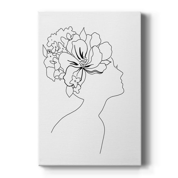 Fashion Floral Sketch I Premium Gallery Wrapped Canvas - Ready to Hang