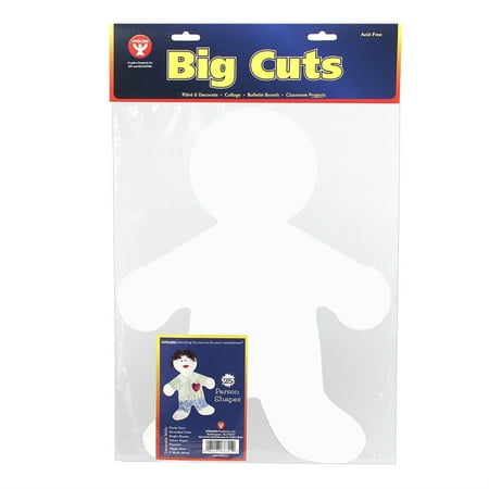 Hygloss, HYX68355, Big Cuts Person Shapes, 1 / Pack, White