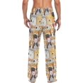 thumbnail image 3 of FREEAMG Funny Cartoon Dog Pajama Pants for Men, Men's Separate Bottoms, Comfortable Sleep Lounge Pj Pants, 3 of 7