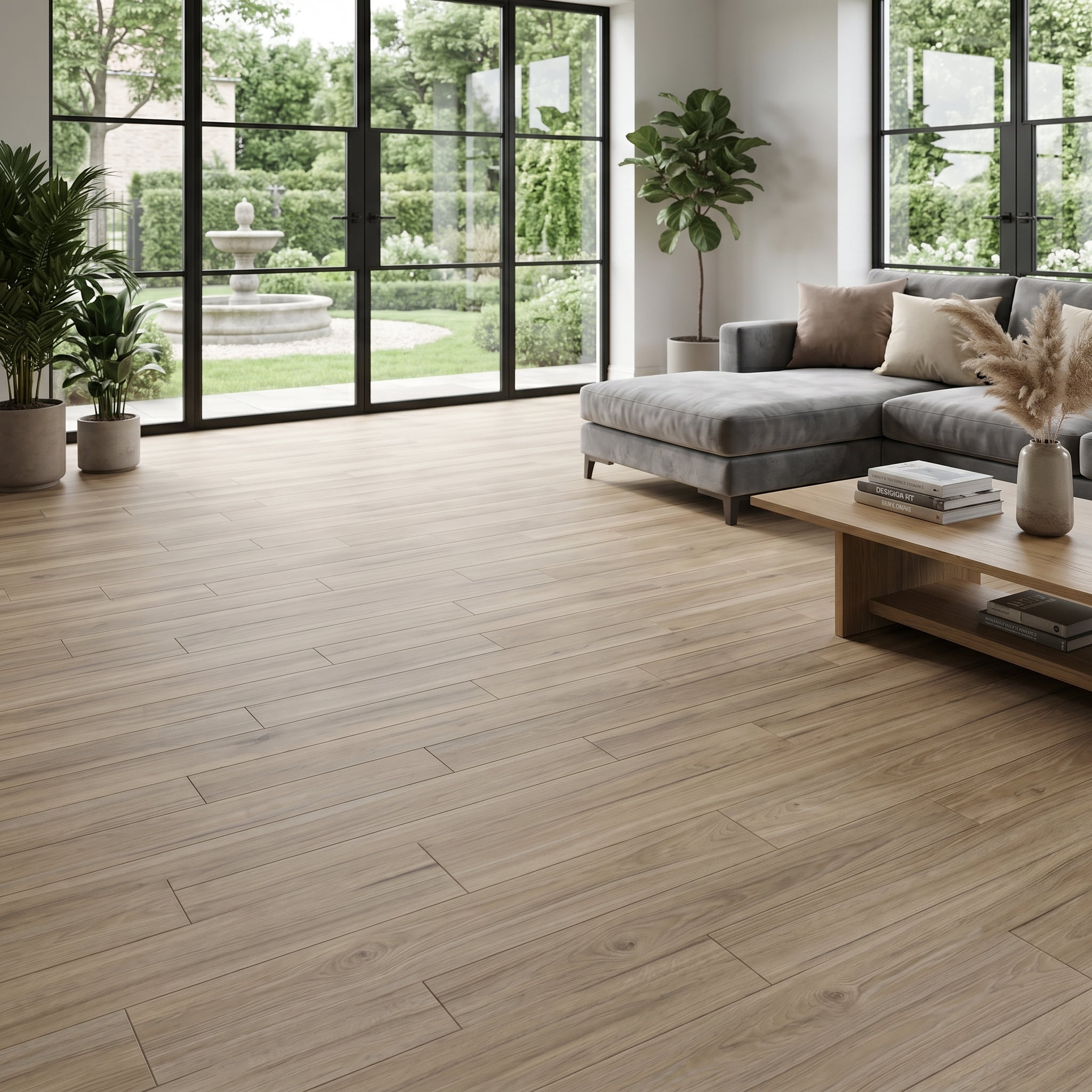 PVC Peel and Stick Flooring, 36"x6" Planks, 60 Pieces, Waterproof, Scratch Resistant, DIY Installation